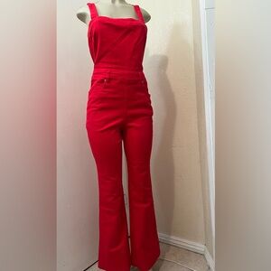 Forever 21 size M Red Women's Jumpsuit - Sleeveless Flared Pant